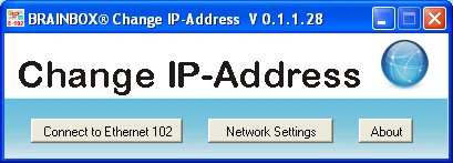 Start screen Change Ethernet 102 Interface IP address