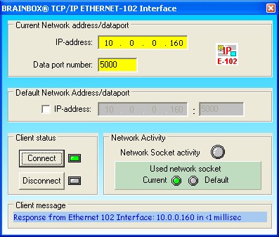 TCP-IP Connect screen