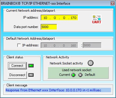 TCP-IP Connect screen