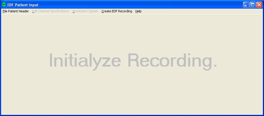 Create EDF Recording