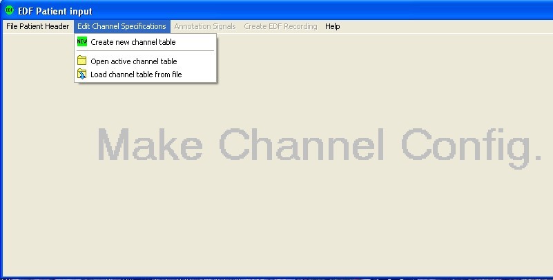 EDF Channel Editor